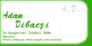 adam dibaczi business card